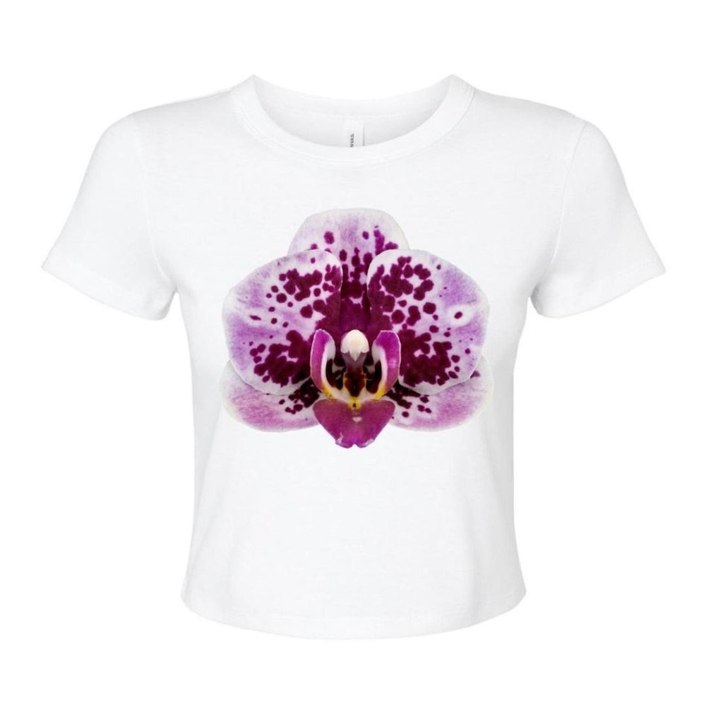 EN FLEURS JUMBO FLOWER BABY TEE — ORCHID